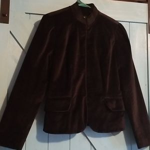 Mossimo Black Velvet Embroidered Collar Jacket